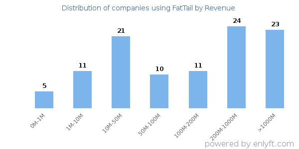 FatTail clients - distribution by company revenue