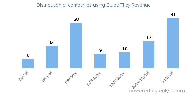 Guide Ti clients - distribution by company revenue
