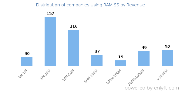 RAM SS clients - distribution by company revenue