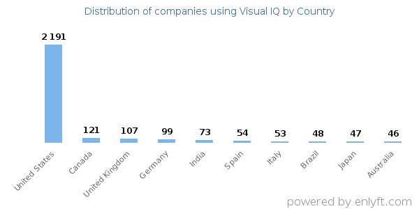 Visual IQ customers by country