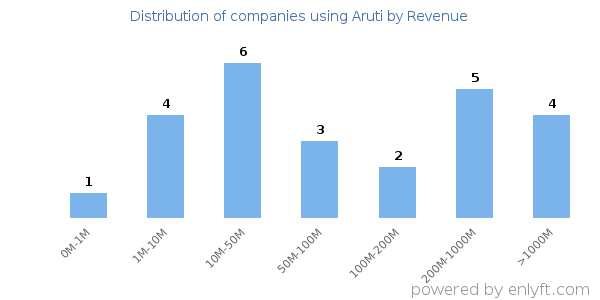 Aruti clients - distribution by company revenue