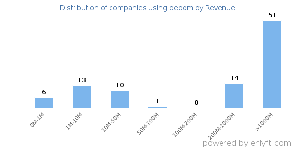 beqom clients - distribution by company revenue