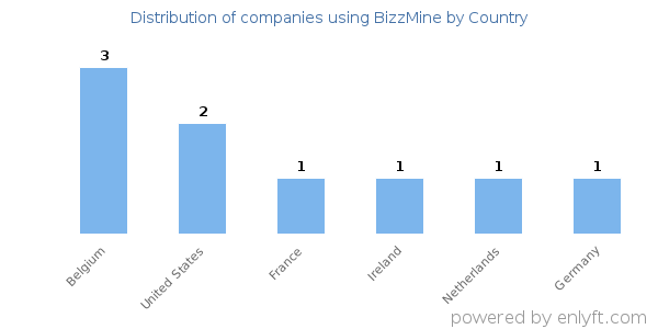 BizzMine customers by country