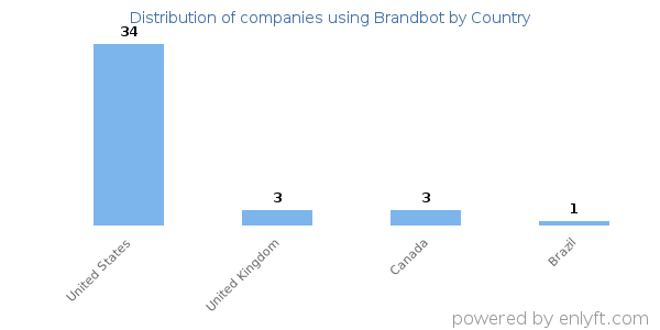 Brandbot customers by country