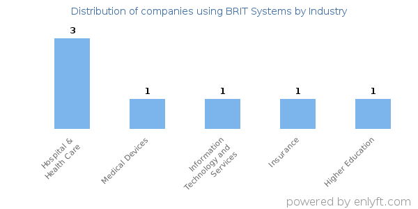 Companies using BRIT Systems - Distribution by industry
