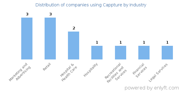 Companies using Cappture - Distribution by industry