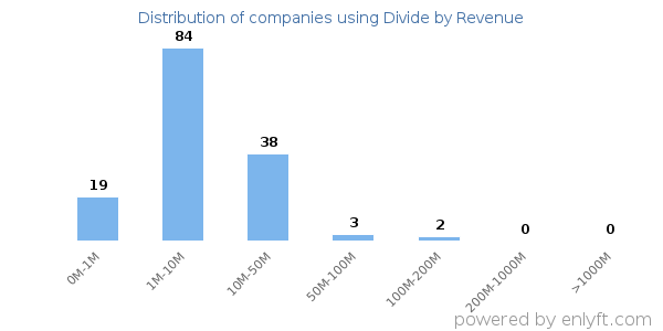 Divide clients - distribution by company revenue