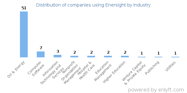Companies using Enersight - Distribution by industry