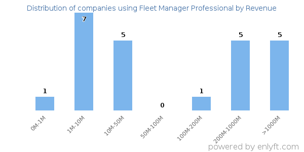 Fleet Manager Professional clients - distribution by company revenue