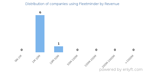 Fleetminder clients - distribution by company revenue