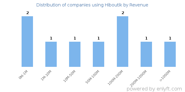 Hiboutik clients - distribution by company revenue