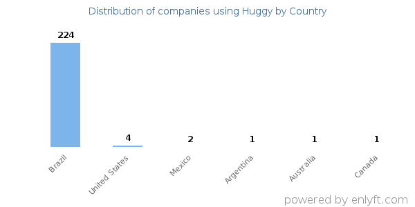 Huggy customers by country
