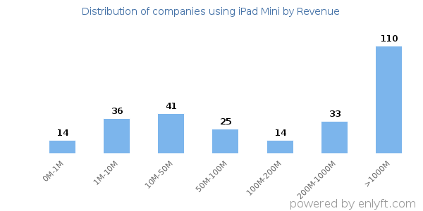 iPad Mini clients - distribution by company revenue