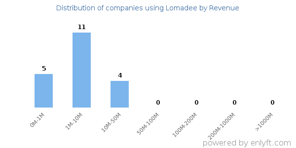 Lomadee clients - distribution by company revenue