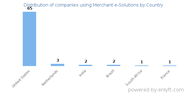 Merchant e-Solutions customers by country