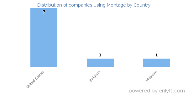 Montage customers by country