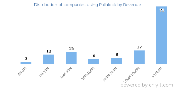 Pathlock clients - distribution by company revenue