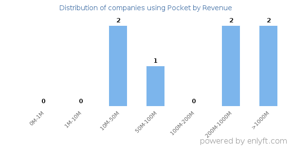Pocket clients - distribution by company revenue