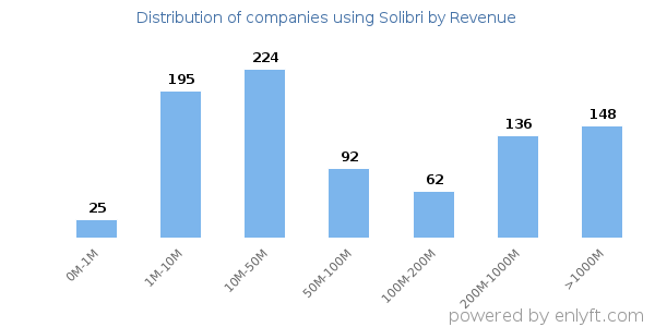 Solibri clients - distribution by company revenue