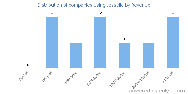 tessello clients - distribution by company revenue